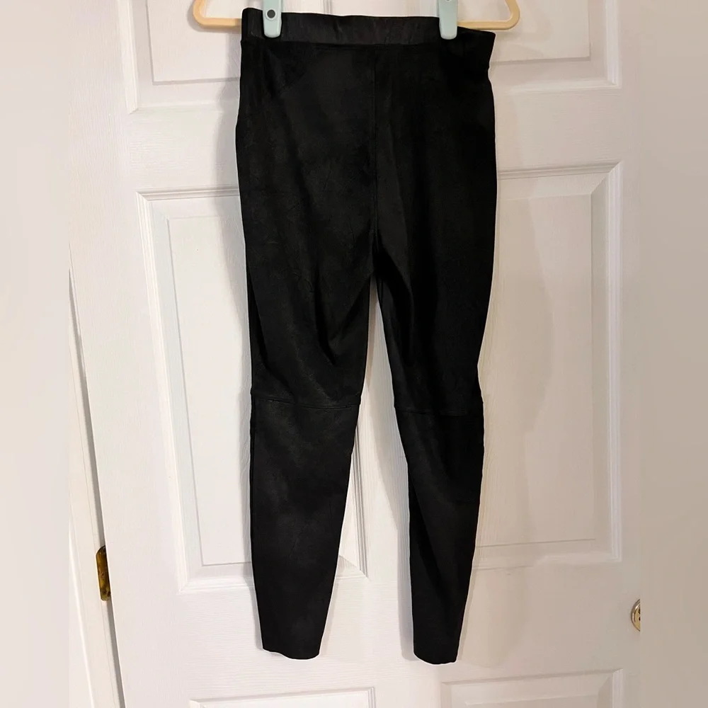 Free People Black Midnight Vegan Suede Trouser‎ Pants Size Small Leggings